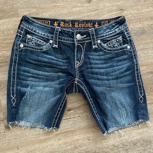 Rock Revival Low Rise Noelle Cut Off Jean Shorts Y2K